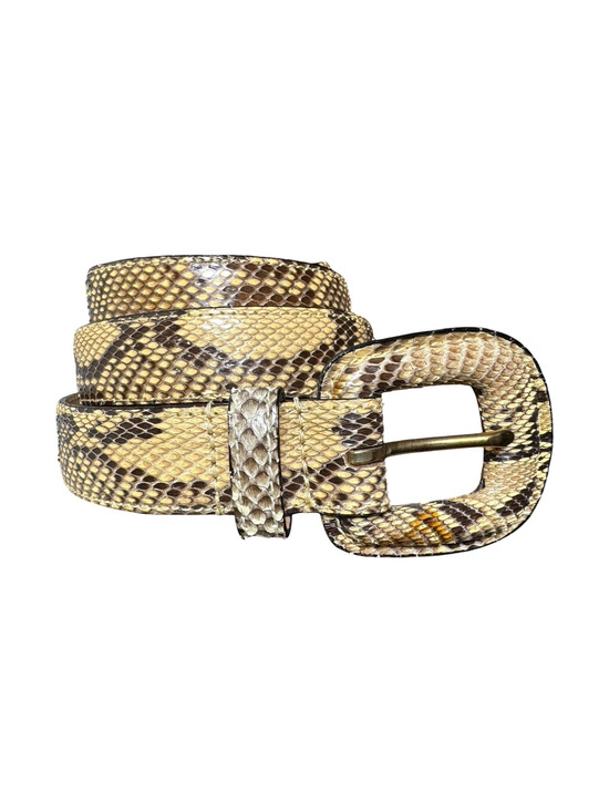 WCM New York Women Belt Genuine Python Snake Skin Vintage USA Size L main image 11